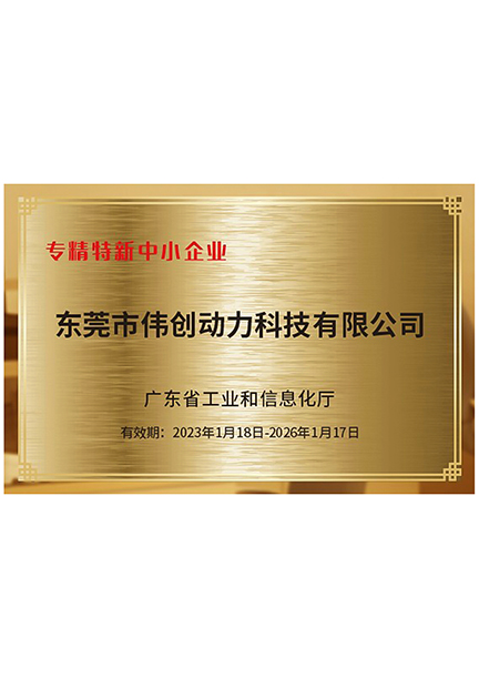 Specialized and Innovative SME of Guangdong Province